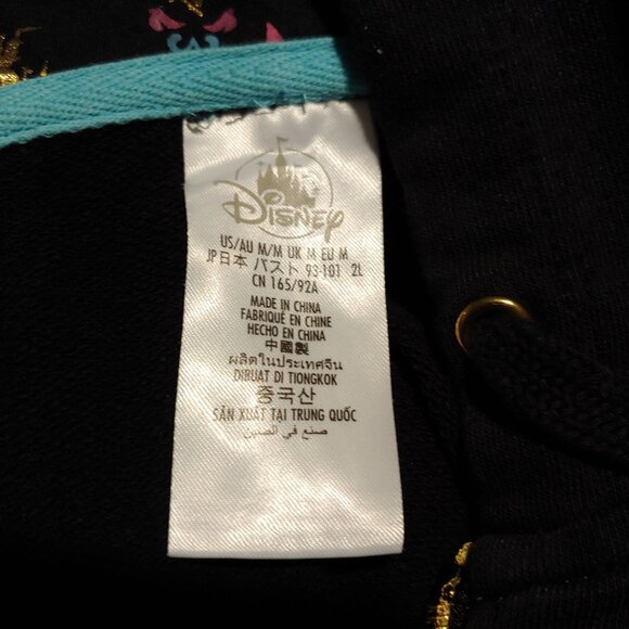 Disney Sleeping Beauty Castle Gold Full Zip Hoodie M Storybook Nostalgic - Picture 11 of 12